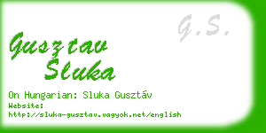 gusztav sluka business card